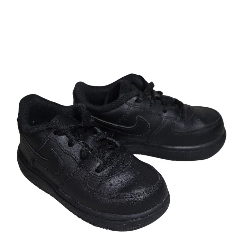 Nike Air Force 1 Low Kids Triple Black Toddler Sneakers Size 8C